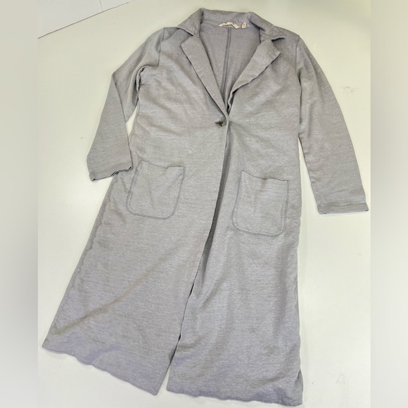 Soft Surroundings Go Lively Gray Cotton Modal Long Cardigan Size Small - Picture 3 of 12